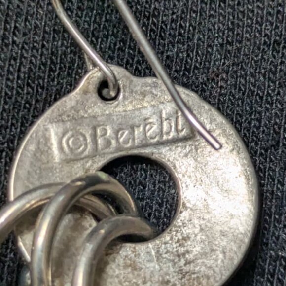 Vintage marked Edgar Berebi pierced desert themed earrings - Picture 3 of 3